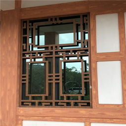 【商店鏤空中式仿古鋁窗花屏風鋁花格】-