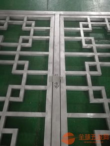 學校改造外墻裝飾中式仿古鋁窗花,木紋鋁花格