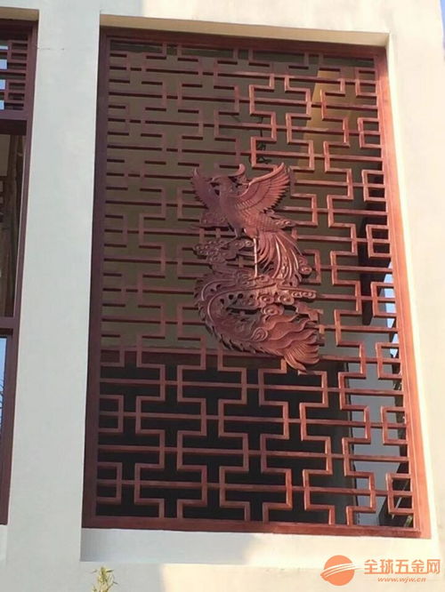 杭州茶莊仿古鋁窗花 木紋鋁窗花 雕刻鏤空鋁窗花