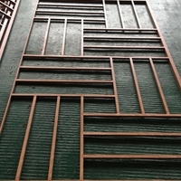 河南涼亭木紋鋁掛落 仿古鋁窗花生產廠家