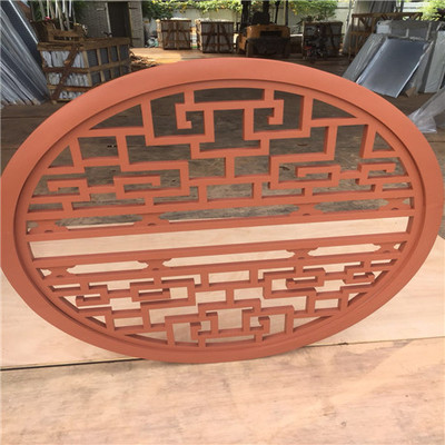 別墅背景墻裝飾仿古木紋鋁窗花定制