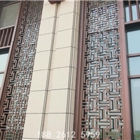 融安涼亭木紋鋁掛落與仿古鋁窗花 工廠直銷的精致工藝